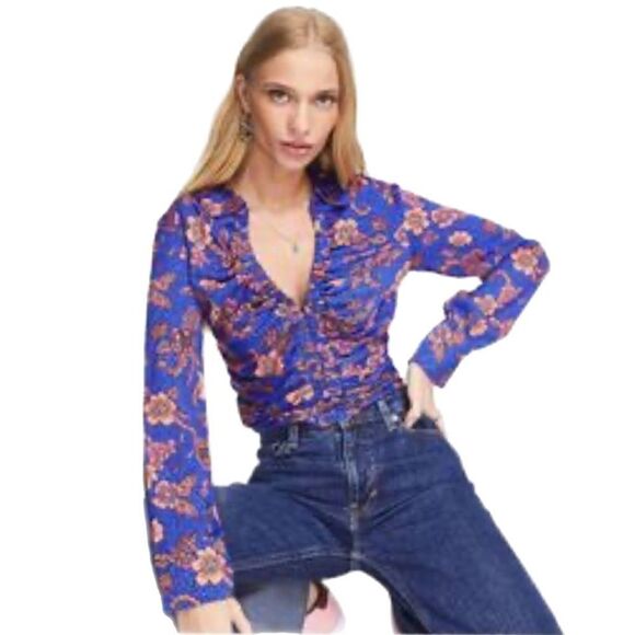 Free People I Got You Print Crop Top - Picture 1 of 7